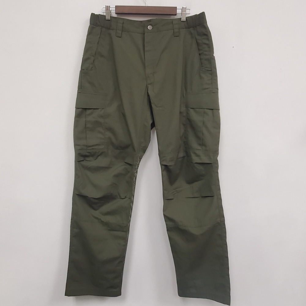 Vertx Mens Mesh Panel Ripstop Utility Pants Size 36 Green Cargo Workwear Rugged